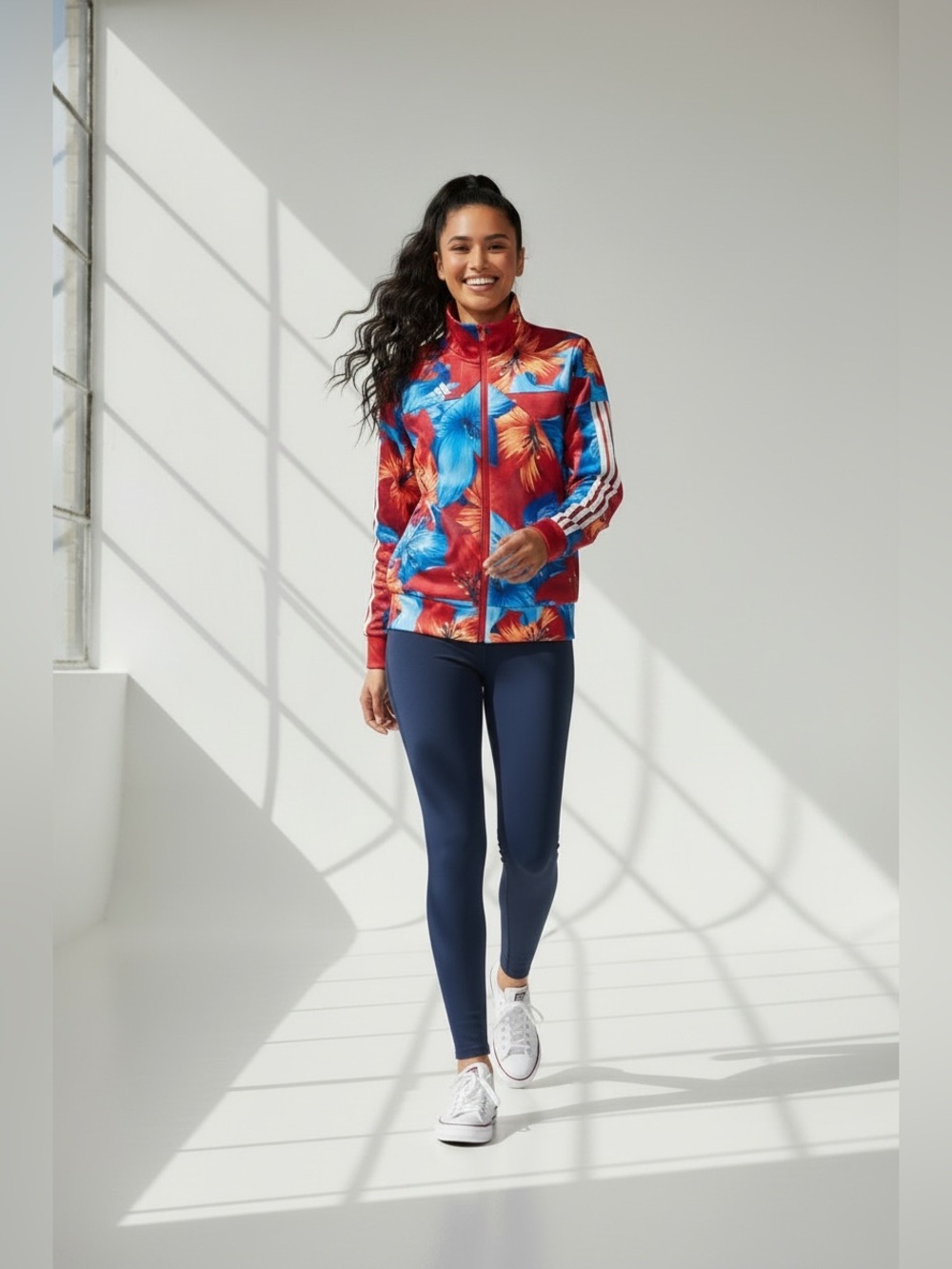 NWT adidas x FARM Rio House of Tiro Floral Track Jacket Women M - Picture 9 of 16